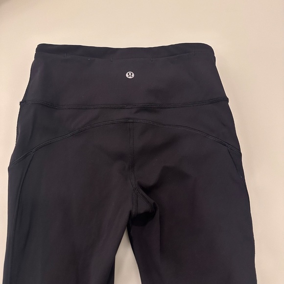 Lululemon Wunder Train Mesh Crop Black Leggings Tights Sz 4 • Excellent - Picture 10 of 15